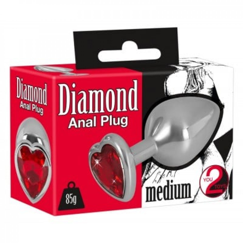 Секс игрушки - Анальная пробка с камнем You2Toys Diamond Anal Plug размер М 1