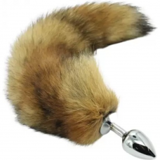 Анальная пробка S лисий хвост DS Fetish Anal plug S fox tail natural fox