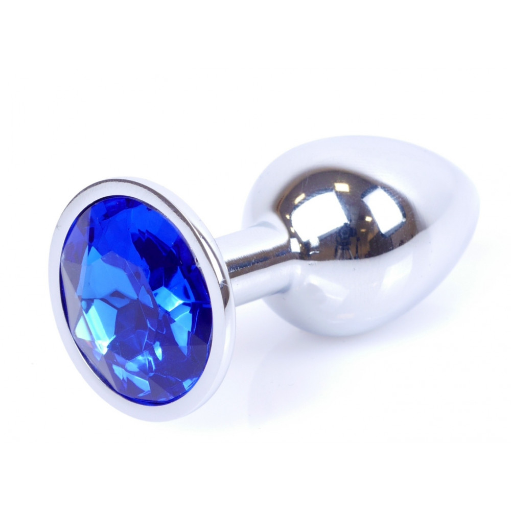 Анальные игрушки - Анальная пробка Boss Series - Jewellery Silver PLUG Dark Blue S, BS6400010 6