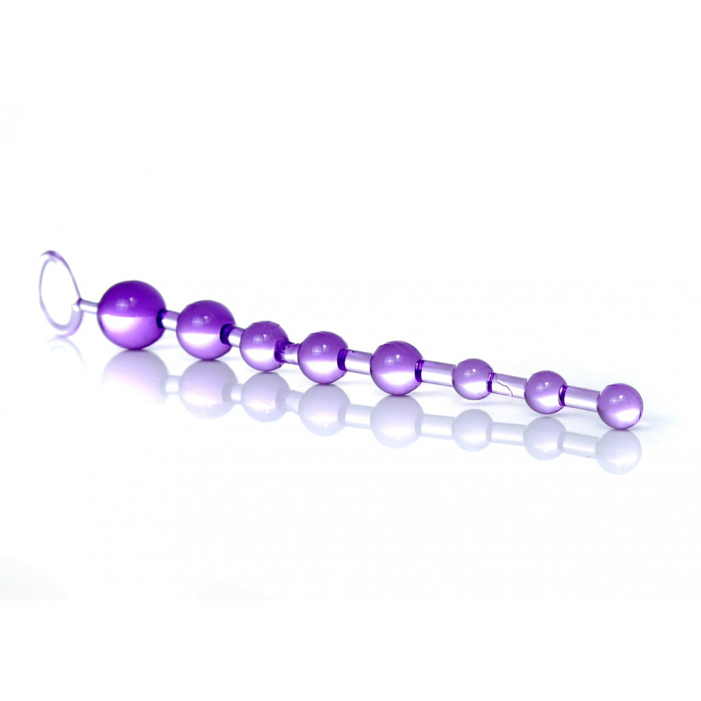 Анальные игрушки - Анальные бусы Jelly Anal Beads PURPLE, BS6700085 2