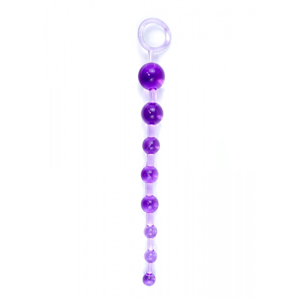 Анальные игрушки - Анальные бусы Jelly Anal Beads PURPLE, BS6700085 1