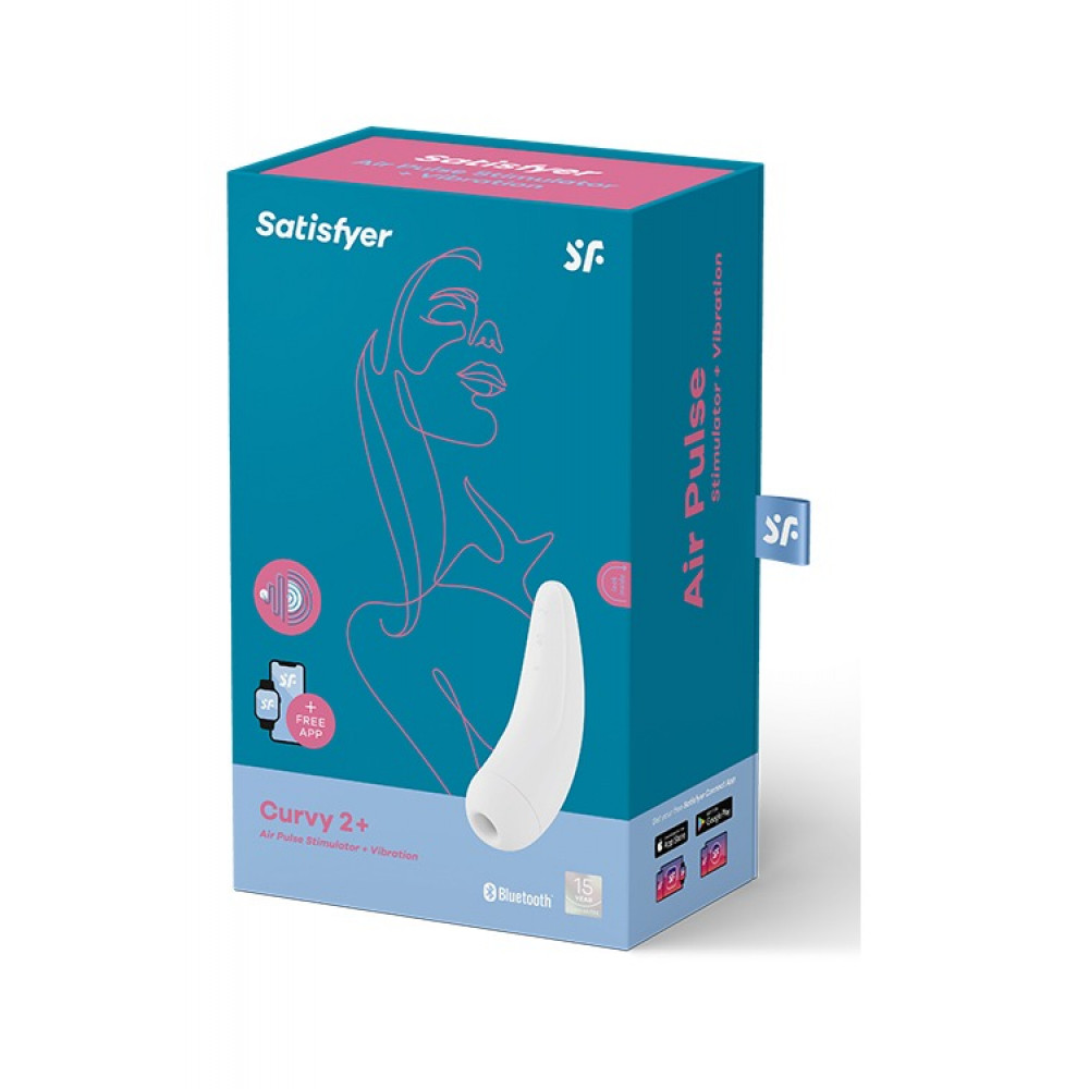 Вибропули и мини-вибраторы - T360113 Бесконтактный стимулятор клитора SATISFYER CURVY2+ WHITE 3