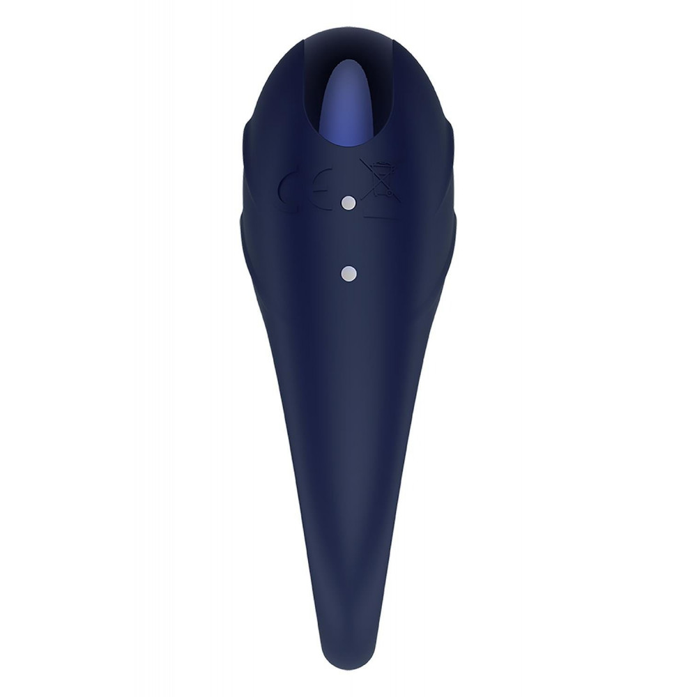 Разное - Гламурное вибрационное кольцо для пениса Dream Toys Glam синее 4