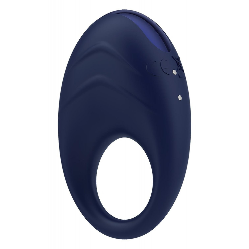 Разное - Гламурное вибрационное кольцо для пениса Dream Toys Glam синее 2