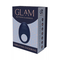 Гламурне вібраційне кільце для пеніса Dream Toys Glam синє