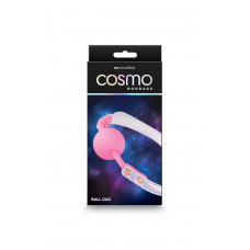 Кляп із силіконовою кулькою NS Novelties, сріблясто-рожевий