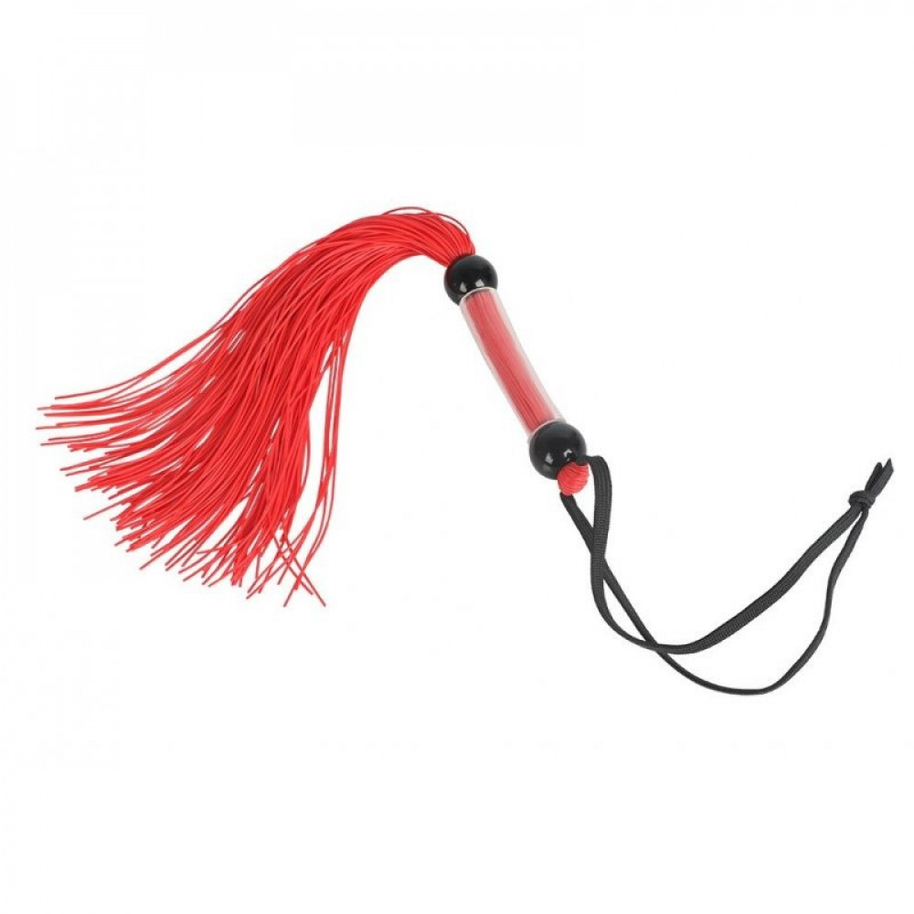 БДСМ игрушки - Кнут красный, ручка из шариков FLOGGER, 39 см 1