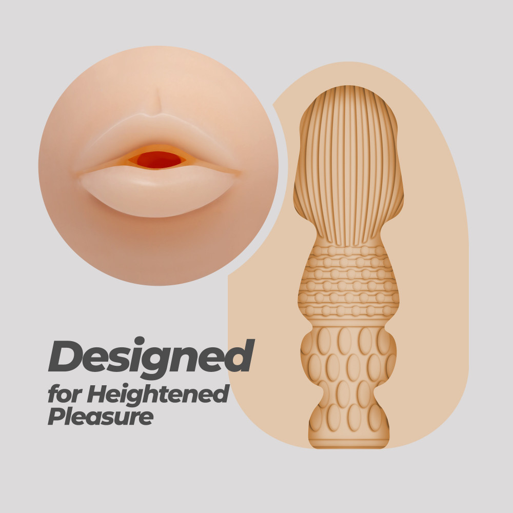 Мастурбатори без вібрації - Мастурбатор-яйце, рот CRUSHIOUS EZY EGG THE Mouth, реалістичний 5