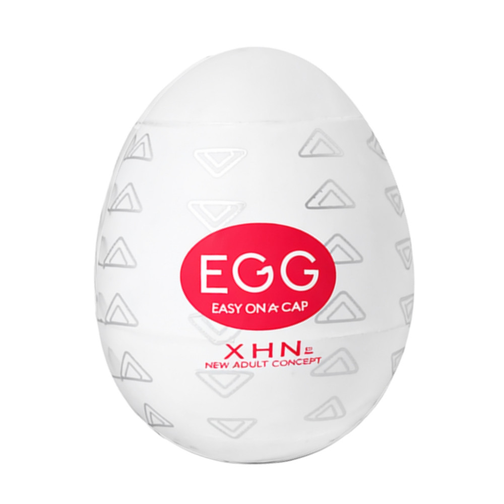 Мастурбаторы без вибрации - Мастурбатор-яйцо с рельефом XHN Egg Easy Ona-Cap, белый, 52 × 68 мм