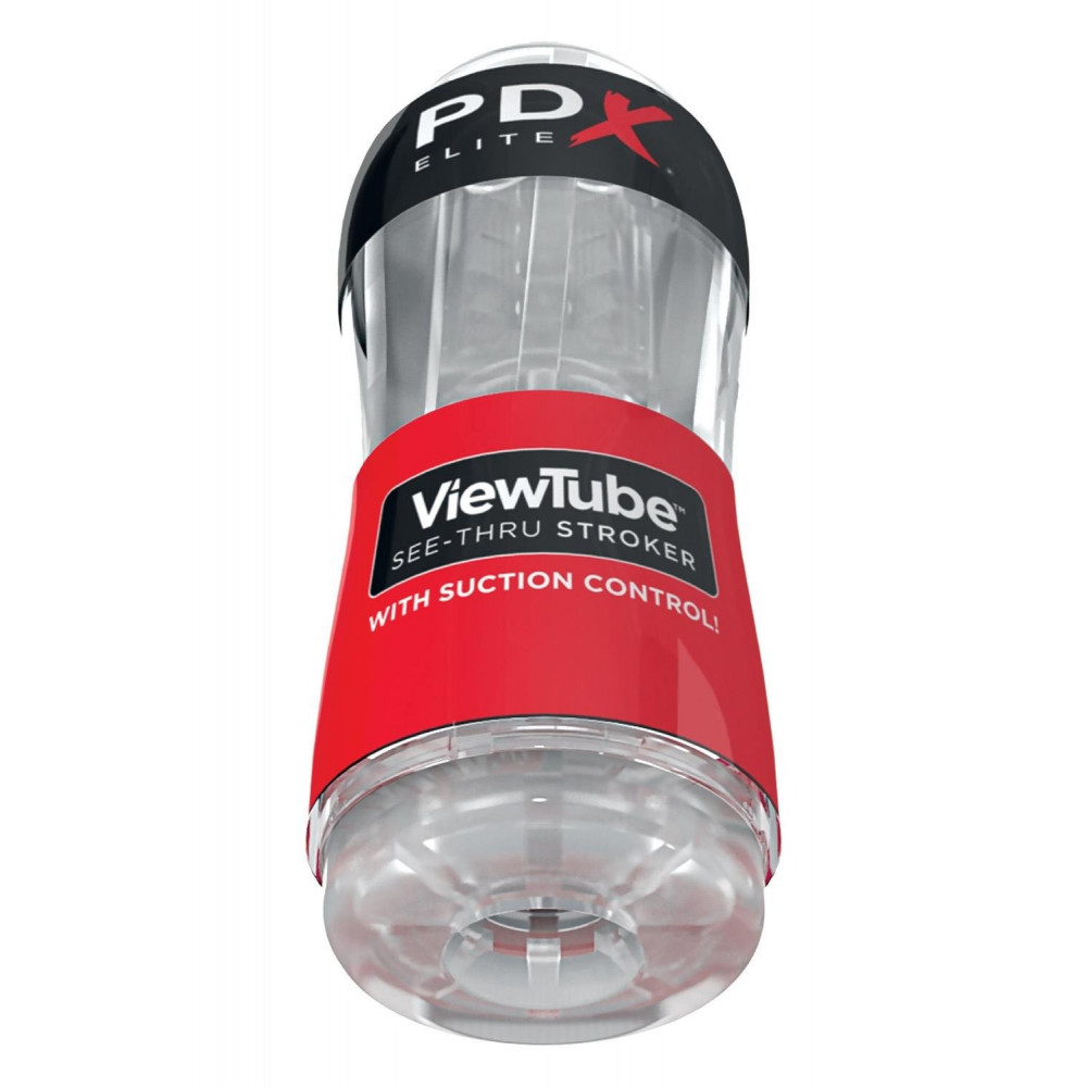 Мастурбаторы без вибрации - Мастурбатор Pipedream PDX Elite Viewtube See-Thru Stroker прозрачный, 18.5 см 1