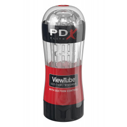 Мастурбатор Pipedream PDX Elite Viewtube See-Thru Stroker прозрачный, 18.5 см