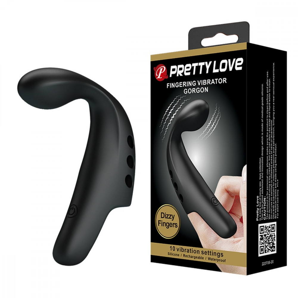  - Многофункциональная вибронасадка на палец серии Pretty Love - Fingering Vibrator Gorgon, BI-210298