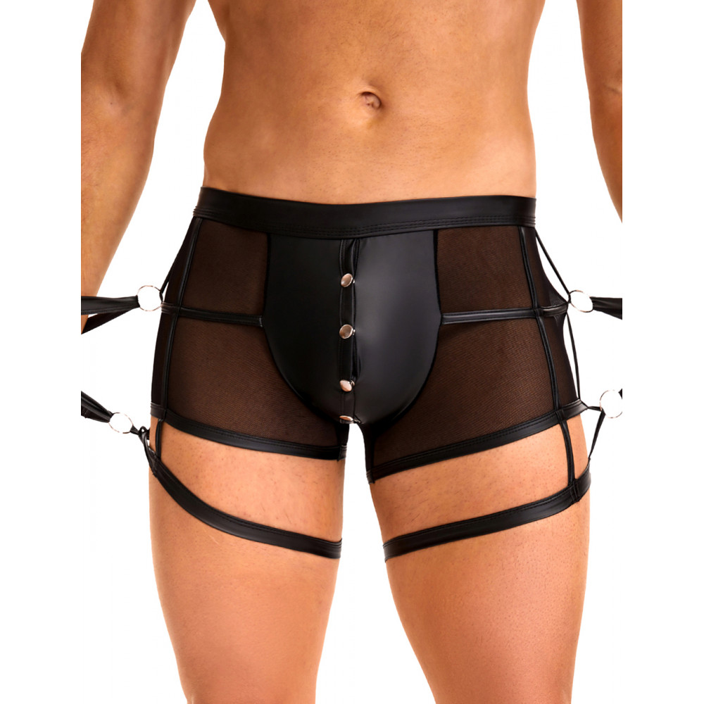 Різне - Чоловічі труси напівпрозорі Star Night з обмежувачами для рук, чорні, L 1