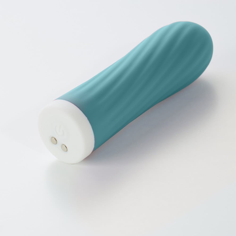 Разное - Мини-вибратор для клитора рельефный Sweet Em Velvet Lure, 10 режимов вибрации, голубой 2