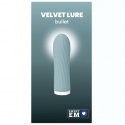 Міні-вібратор для клітора рельєфний Sweet Em Velvet Lure, 10 режимів вібрації, блакитний