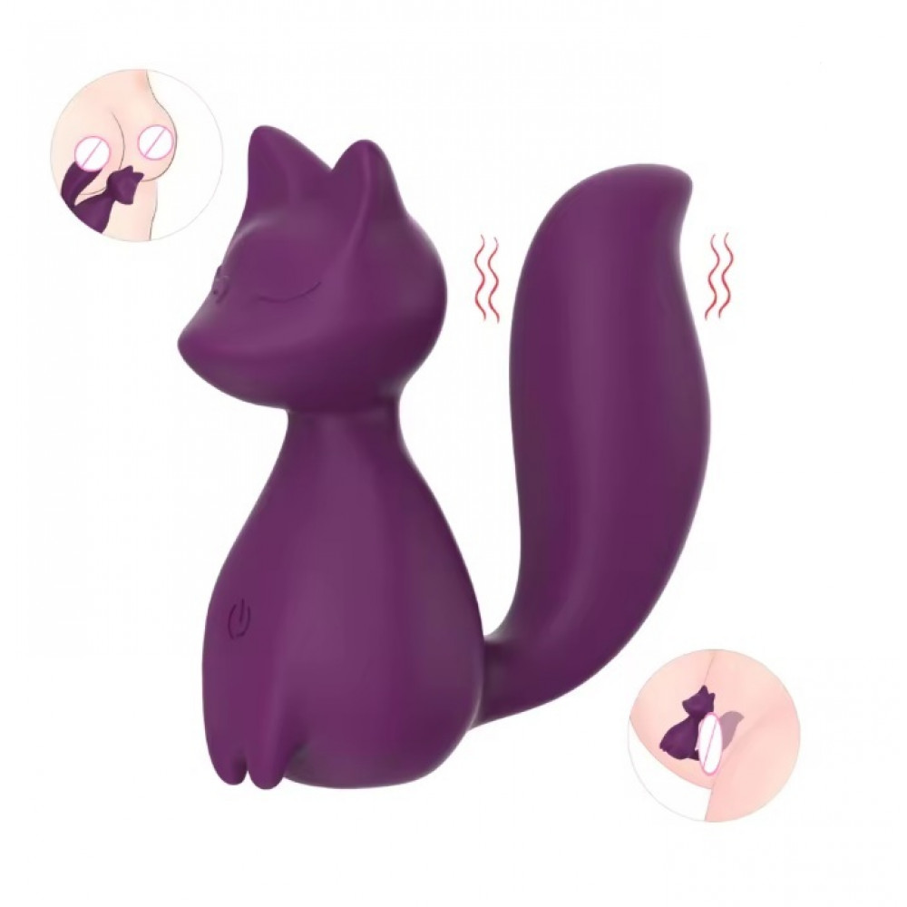 Вибропули и мини-вибраторы - Мини-вибратор клиторальный Every Night Toys Doris в форме лисы фиолетовый, 10 режимов вибрации 1