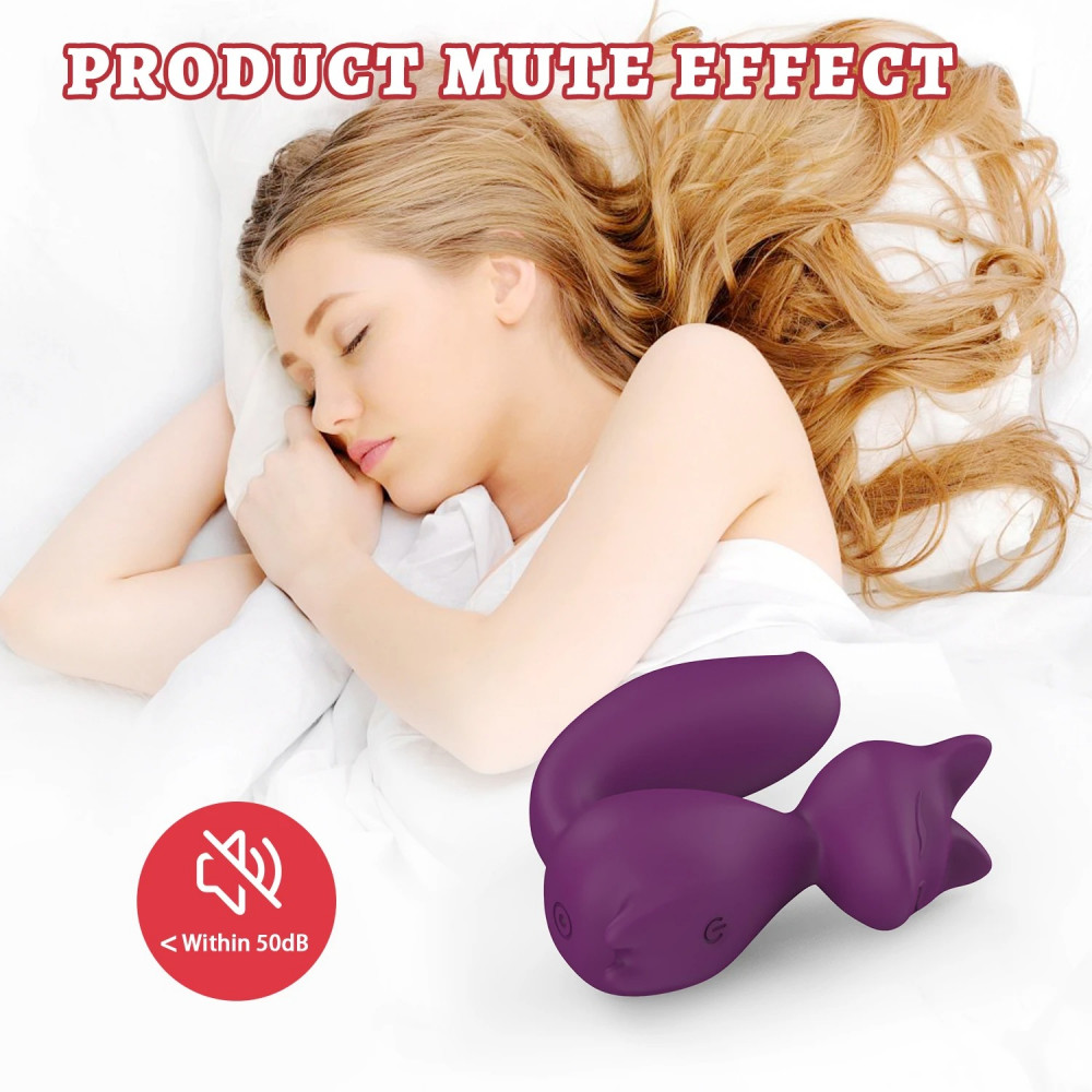 Вибропули и мини-вибраторы - Мини-вибратор клиторальный Every Night Toys Doris в форме лисы фиолетовый, 10 режимов вибрации 5