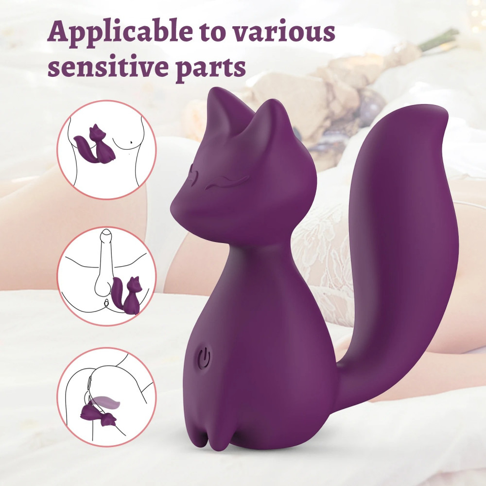 Вибропули и мини-вибраторы - Мини-вибратор клиторальный Every Night Toys Doris в форме лисы фиолетовый, 10 режимов вибрации 3