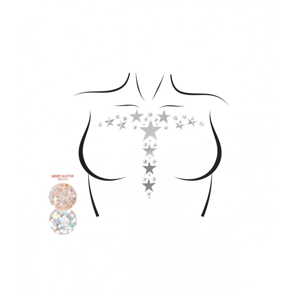 Эротическое белье - Наклейка для тела Leg Avenue Kismet Body jewels sticker O/S