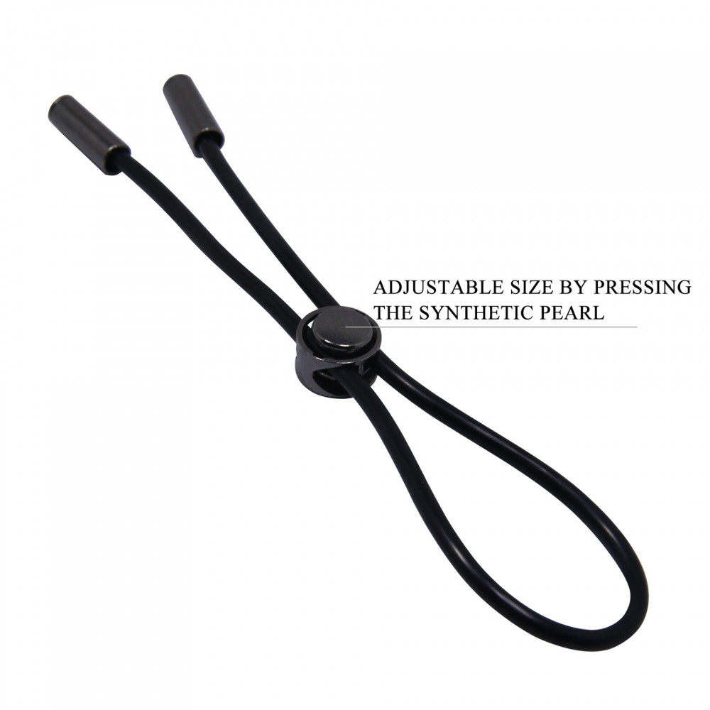 Эрекционные кольца без вибрации - Петля для пениса PRETTY LOVE DELAY MAGIC RING, черная 7