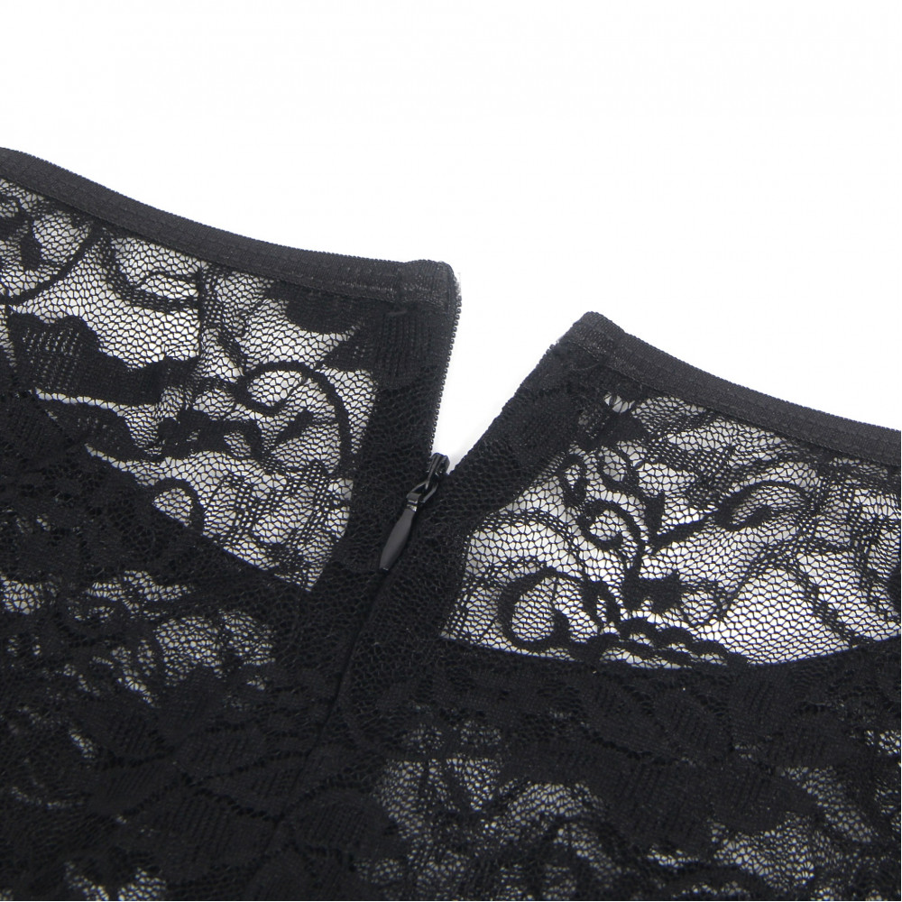 Різне - Сукня з мереживом Star Night з імітацією шкіри, чорна, S 8