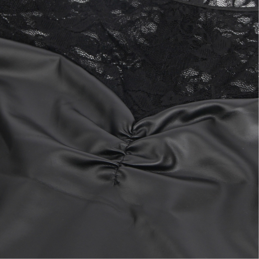 Різне - Сукня з мереживом Star Night з імітацією шкіри, чорна, S 10