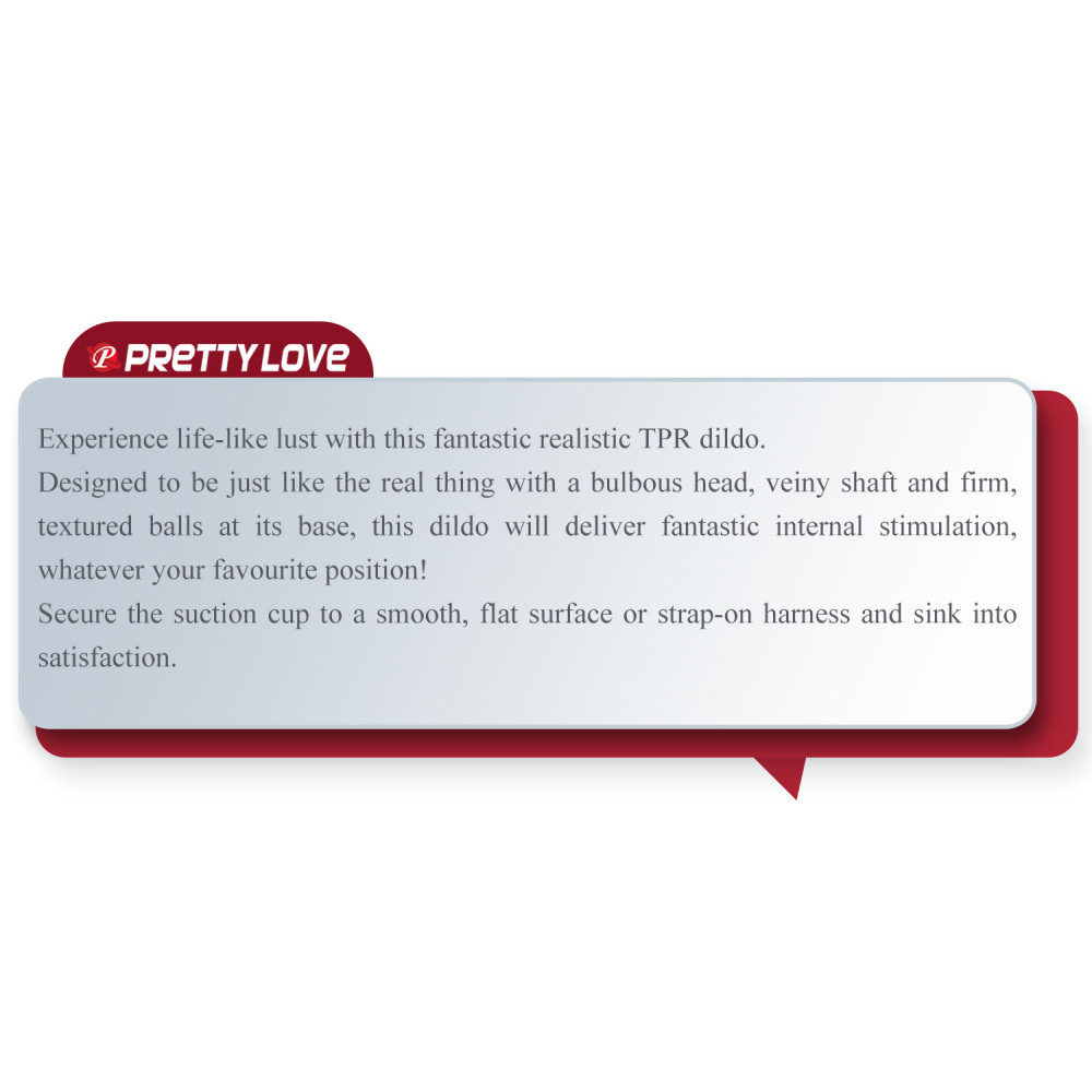 Фаллоимитаторы - Фаллоимитатор протез PRETTY LOVE реалистичный, эластичный, 13 см 11