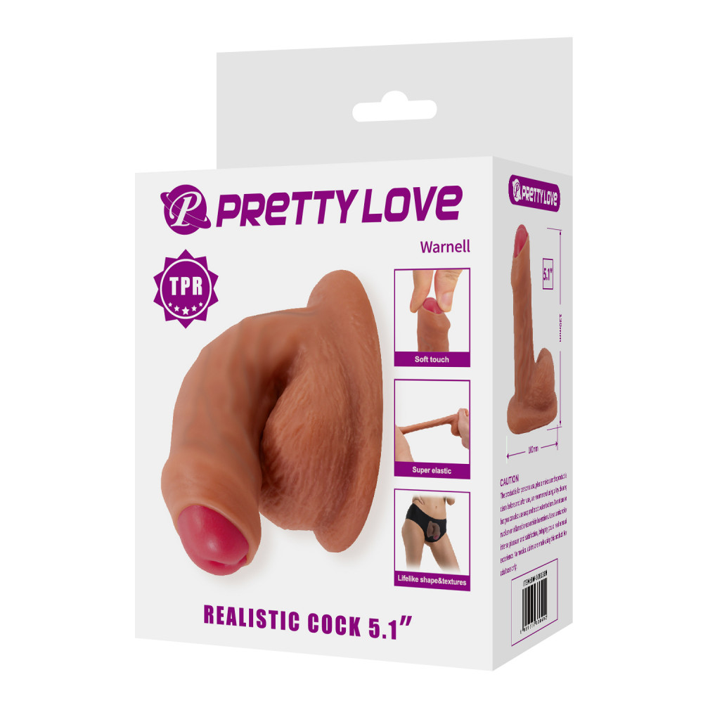 Фаллоимитаторы - Фаллоимитатор протез PRETTY LOVE реалистичный, эластичный, 13 см 10