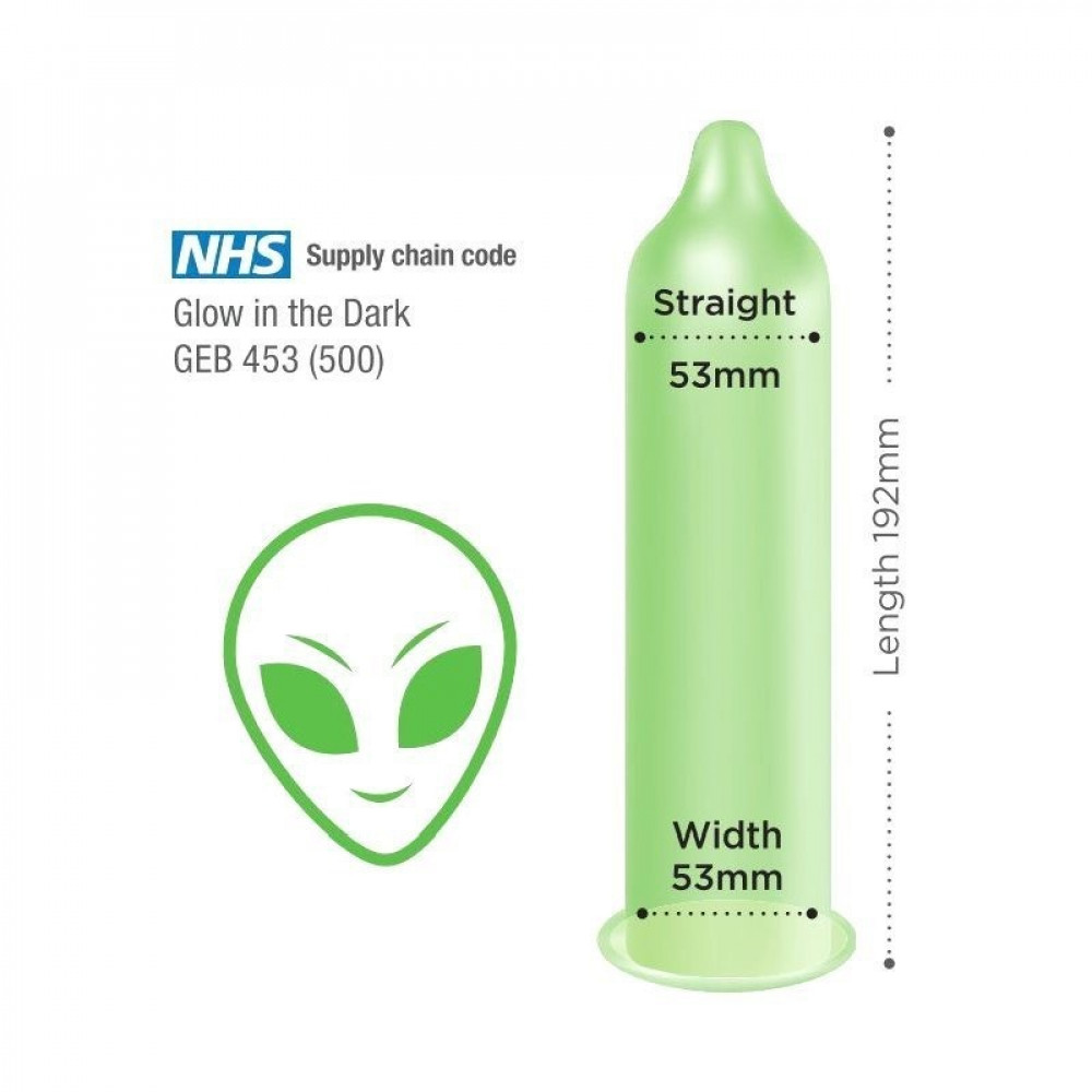 Презервативы - Презервативы флуоресцентные EXS Glowing веганские (цена за пачку, 3 шт.) 1