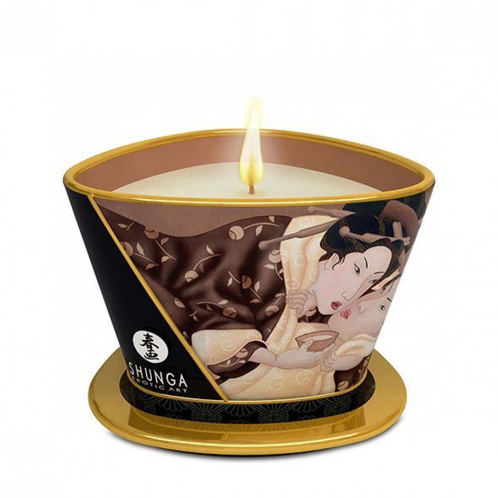 Массажные свечи - Массажная свеча Shunga Massage Candle - Intoxicating Chocolate (170 мл) с афродизиаками