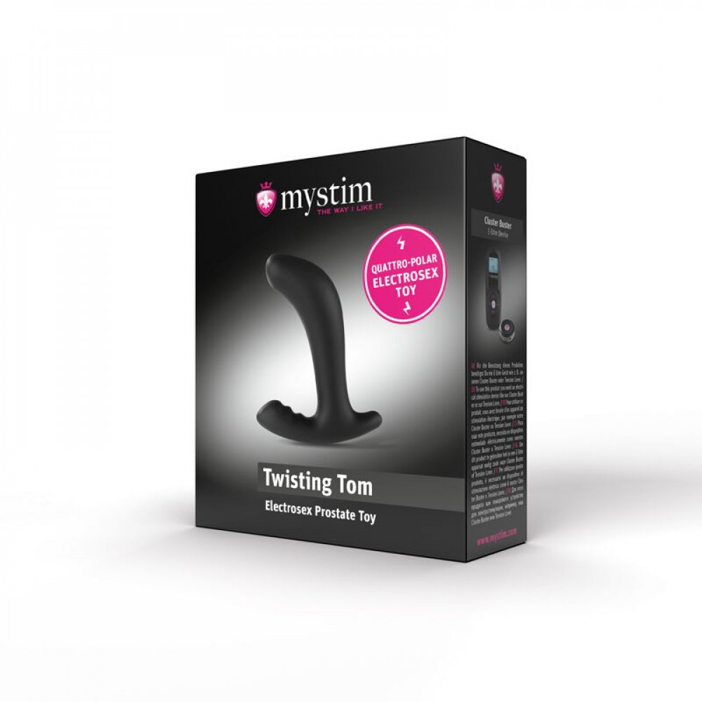 Массажеры простаты - Массажер простаты Mystim Twisting Tom с моделированием формы для электростимулятора, диаметр 3,7 см 5