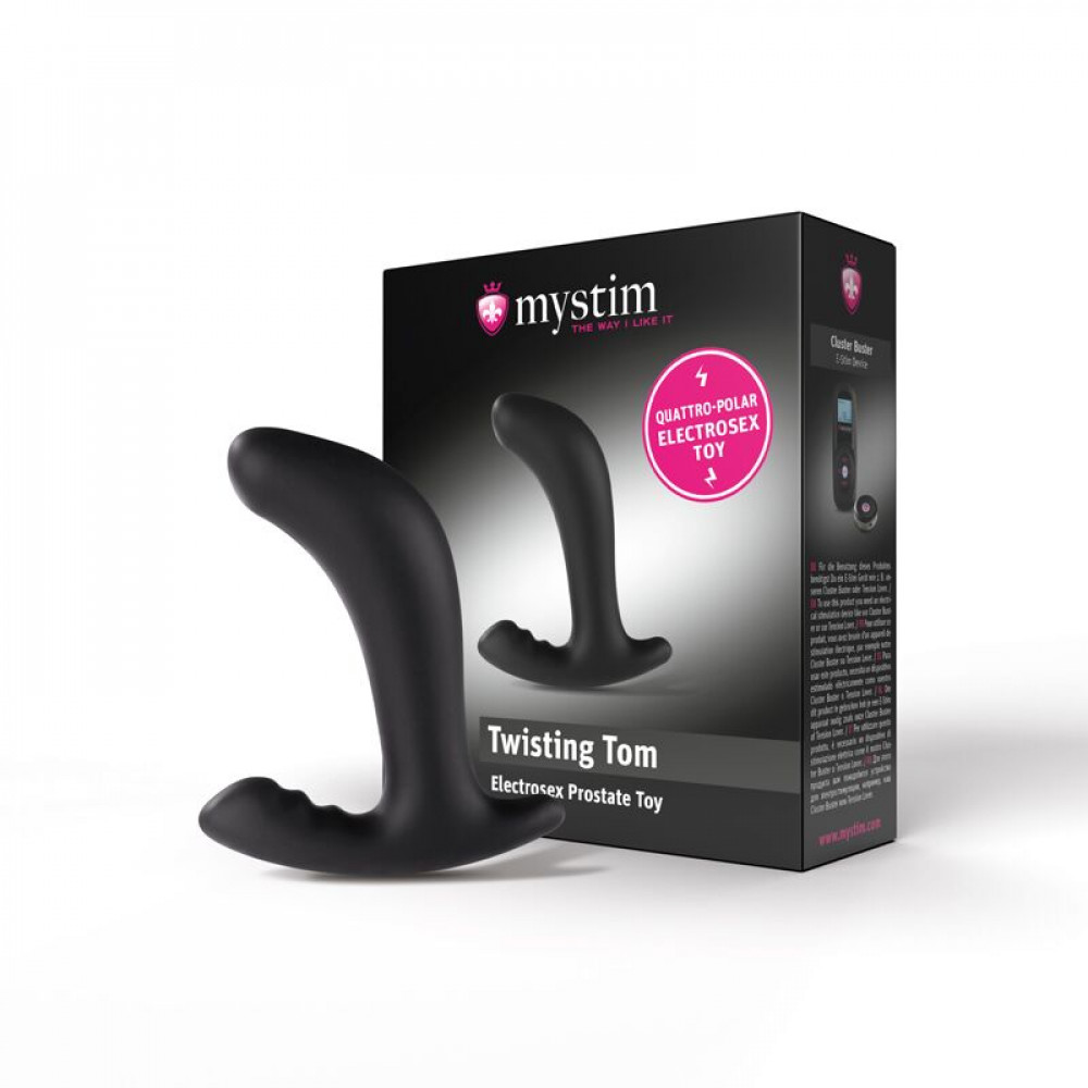 Массажеры простаты - Массажер простаты Mystim Twisting Tom с моделированием формы для электростимулятора, диаметр 3,7 см 4
