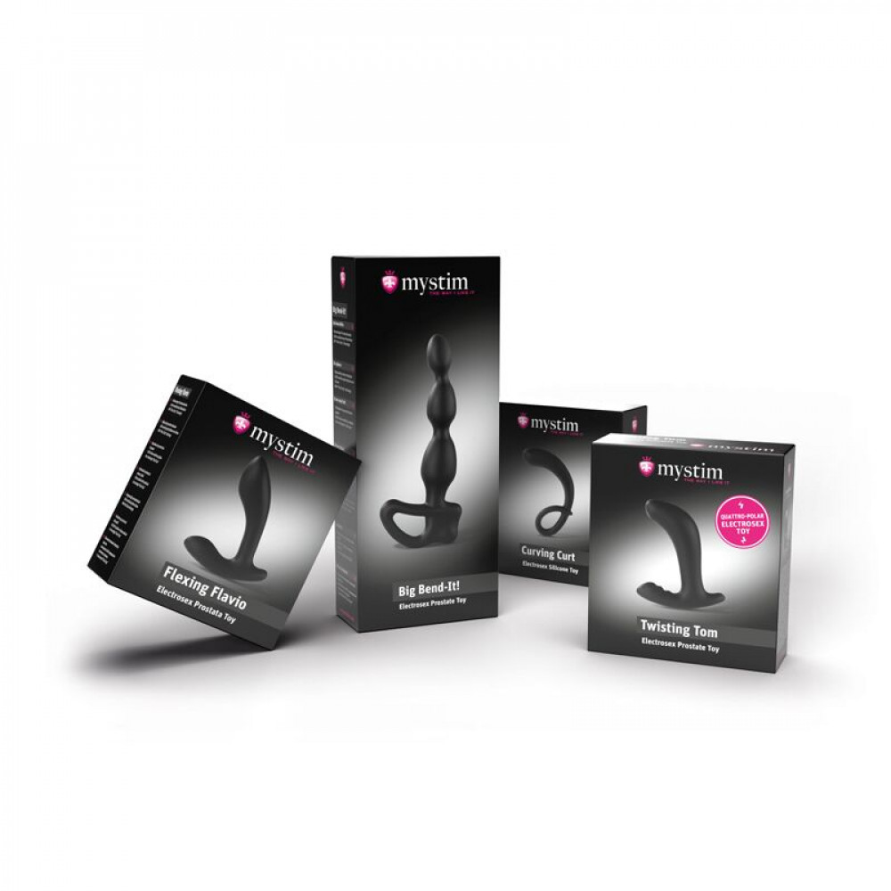 Массажеры простаты - Массажер простаты Mystim Twisting Tom с моделированием формы для электростимулятора, диаметр 3,7 см 6