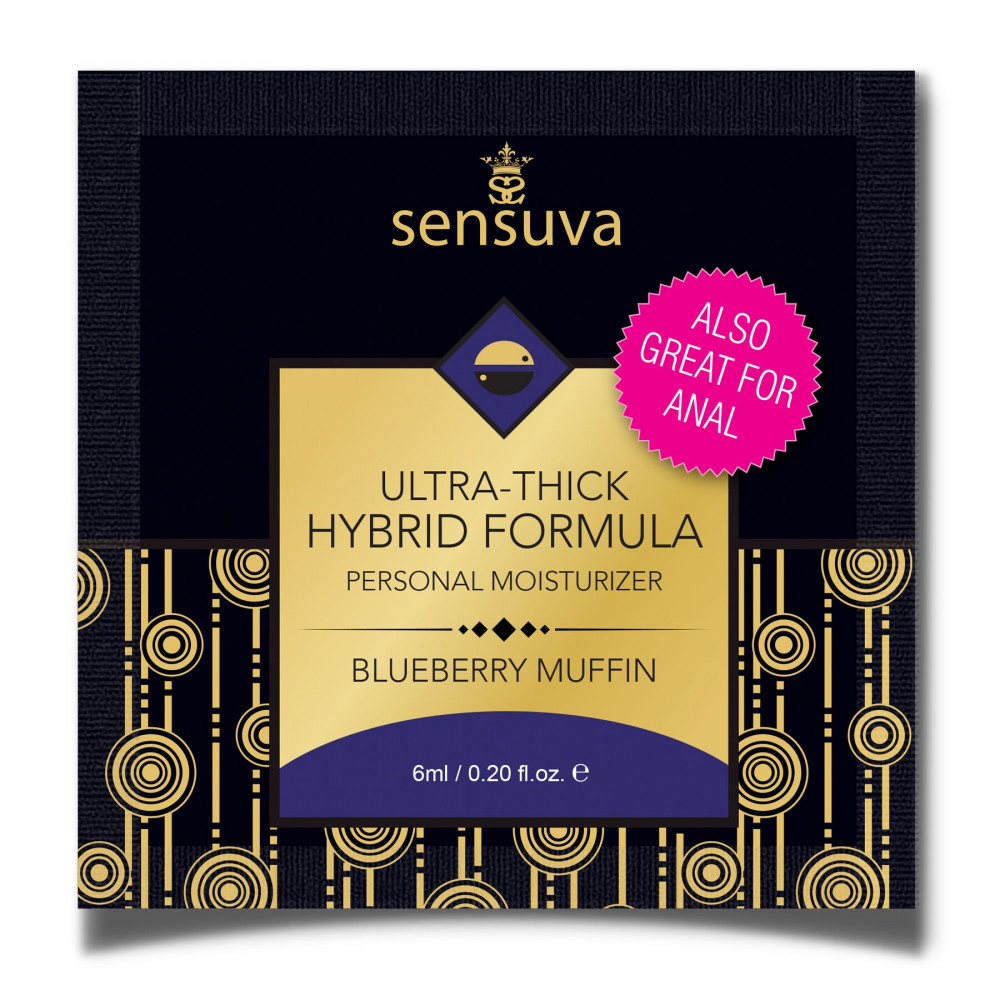 Пробники - Пробник густой смазки Sensuva - Ultra-Thick Hybrid Formula Blueberry Muffin (6 мл)