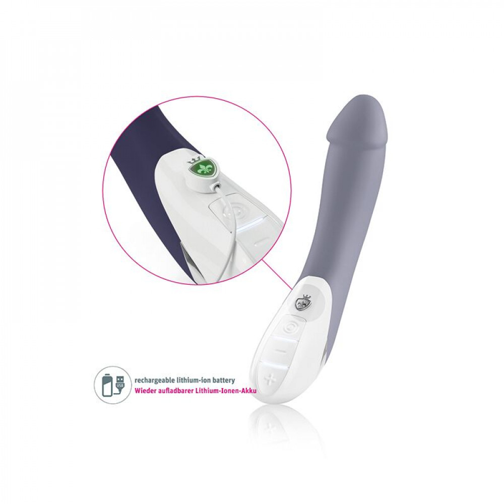 Классический вибратор - Мощный вибратор Mystim Terrific Truman Blue с двумя моторами и выраженной головкой 5