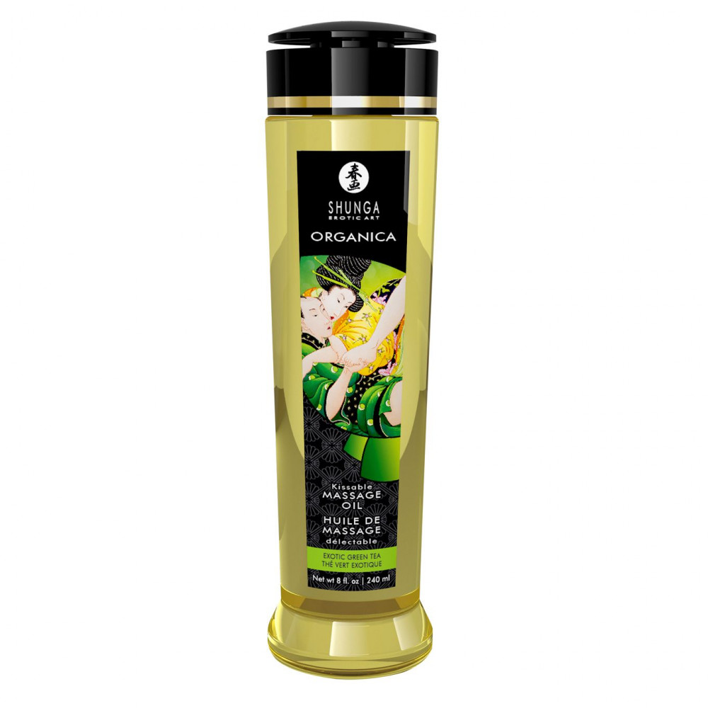 Массажные масла - Органическое массажное масло Shunga ORGANICA - Exotic green tea (240 мл) с витамином Е