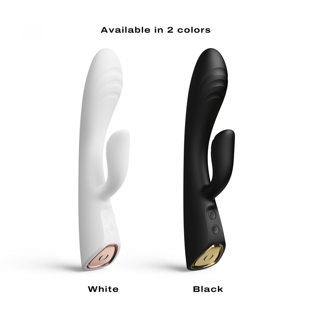 Вибратор-кролик - Вибратор-кролик с подогревом Dorcel FLEXI RABBIT BLACK, гибкий ствол 2