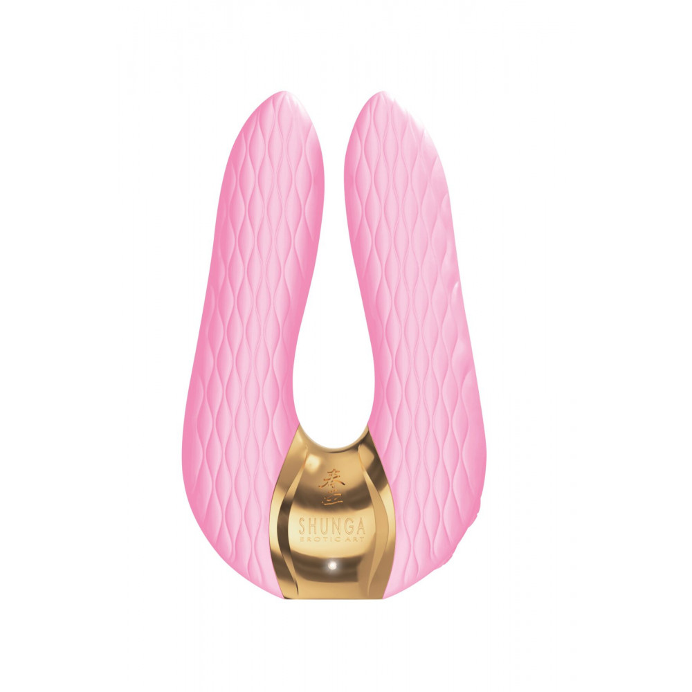 Вибромассажеры - Вибратор для клитора Shunga Aiko Light Pink, гибкие кончики
