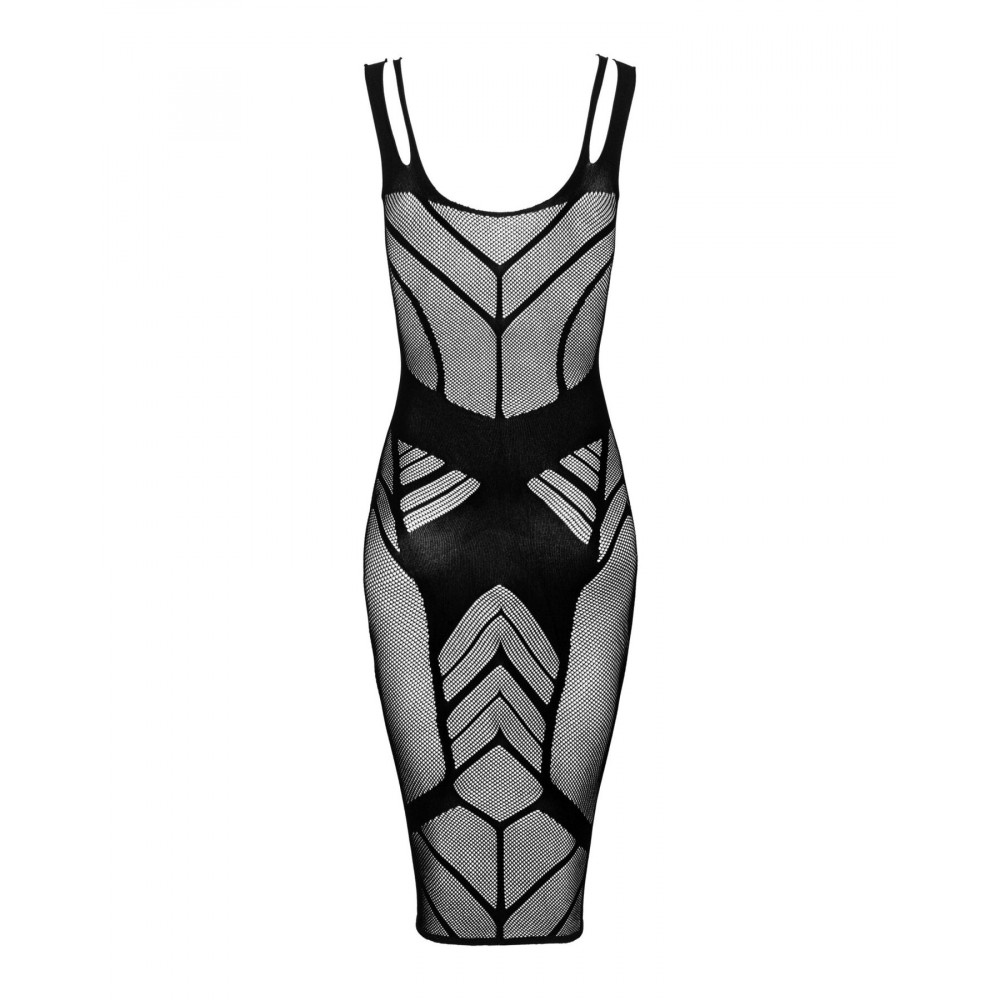 Сексуальные платья - Полупрозрачное платье миди Obsessive D609 dress S/M/L, black 3