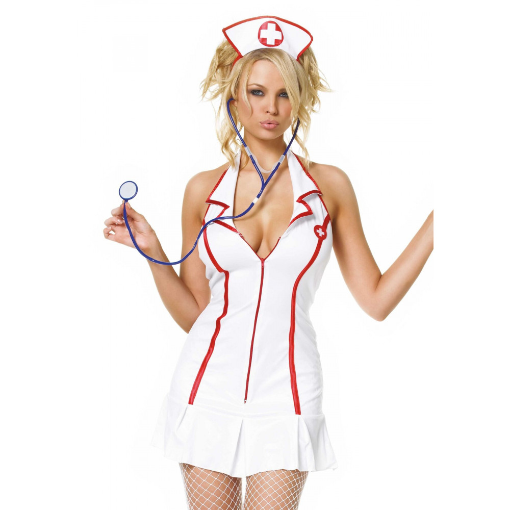 Эротические костюмы - Костюм медсестры Leg Avenue Head Nurse S/M 3