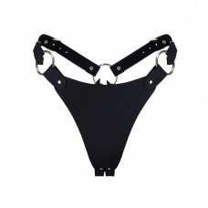 Трусики из натуральной кожи Feral Feelings - String Bikini Black