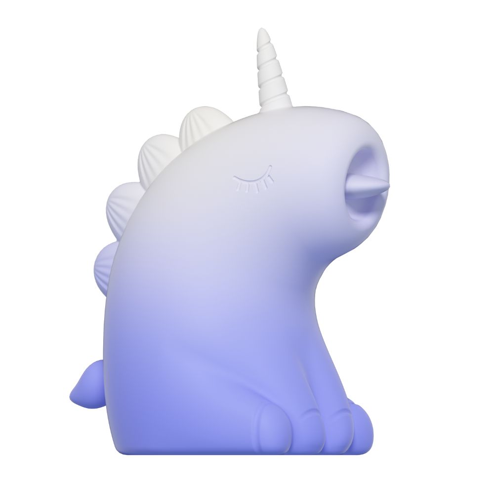 Різне - Стимулятор клітора з язичком UNIVIBE «Єдиноріг», 10 режимів, градієнт біло-фіолетовий 2