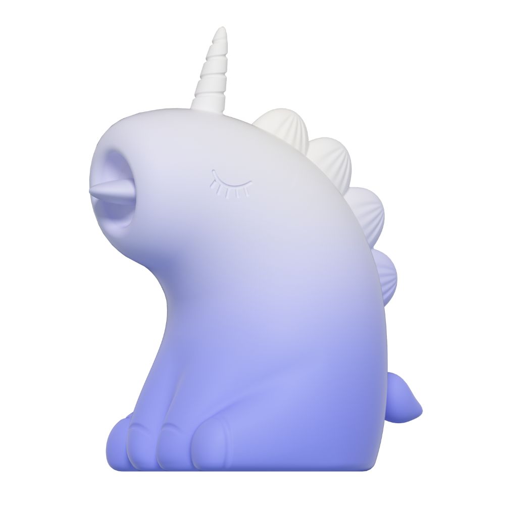 Різне - Стимулятор клітора з язичком UNIVIBE «Єдиноріг», 10 режимів, градієнт біло-фіолетовий 6