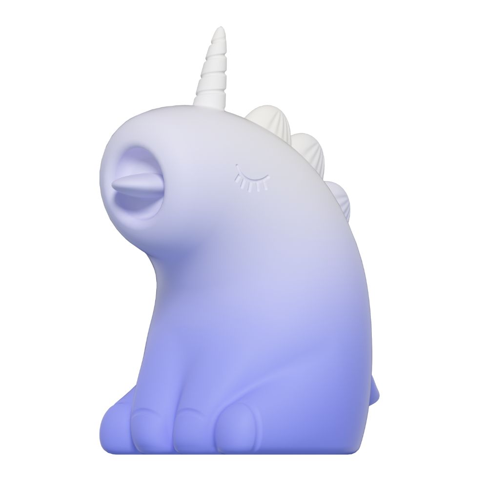 Різне - Стимулятор клітора з язичком UNIVIBE «Єдиноріг», 10 режимів, градієнт біло-фіолетовий 5