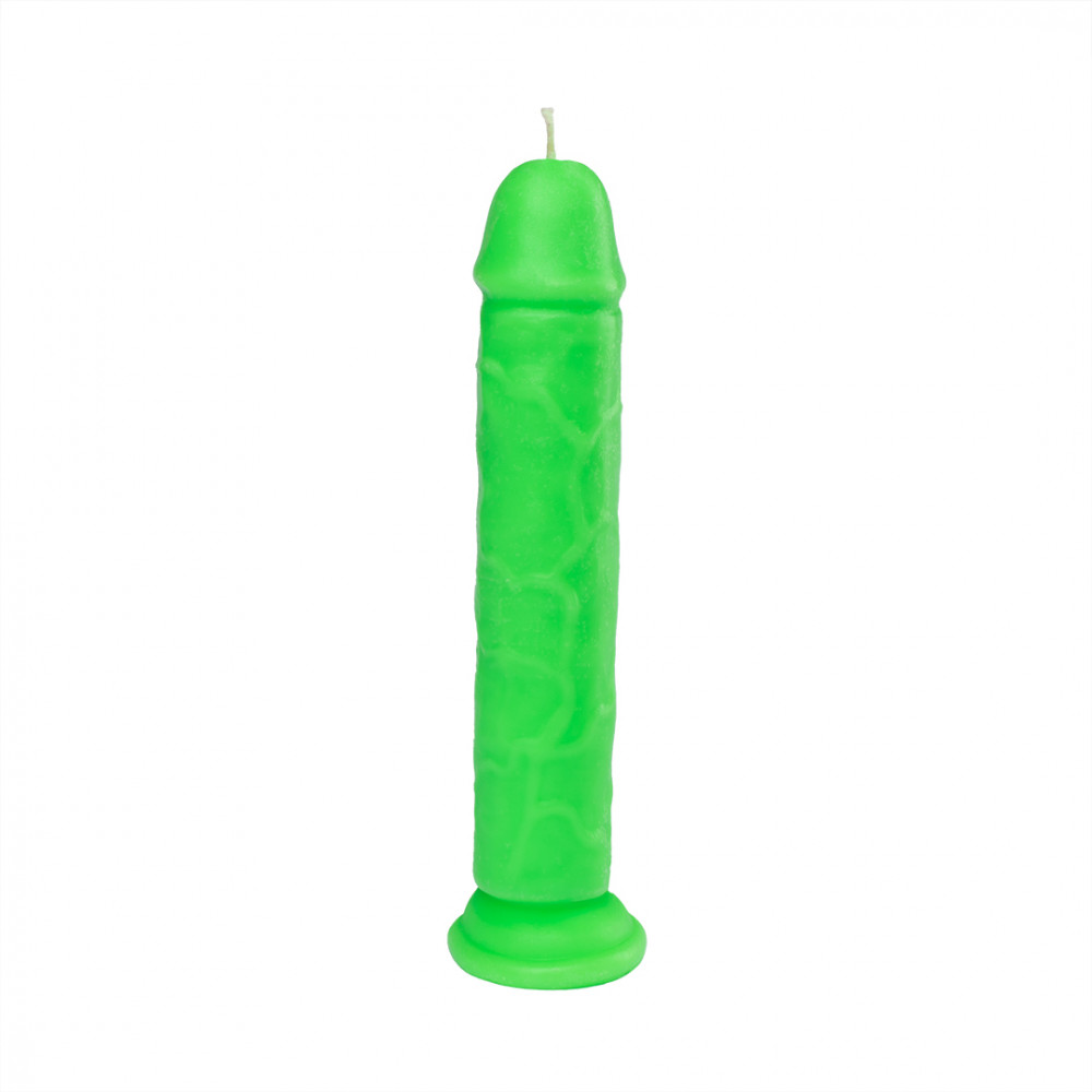 Різне - Свічка LOVE FLAME - Dildo Roma Green Fluor, CPS03-GREEN 2