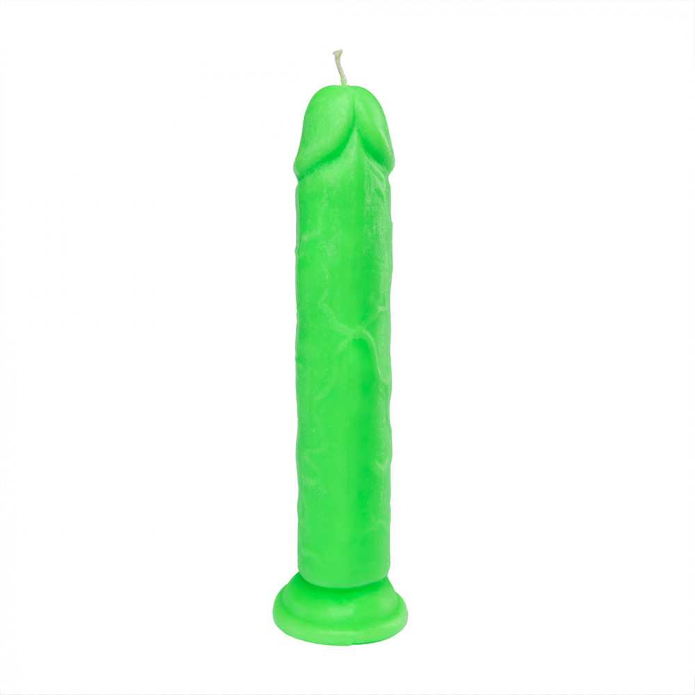 Різне - Свічка LOVE FLAME - Dildo Roma Green Fluor, CPS03-GREEN 1