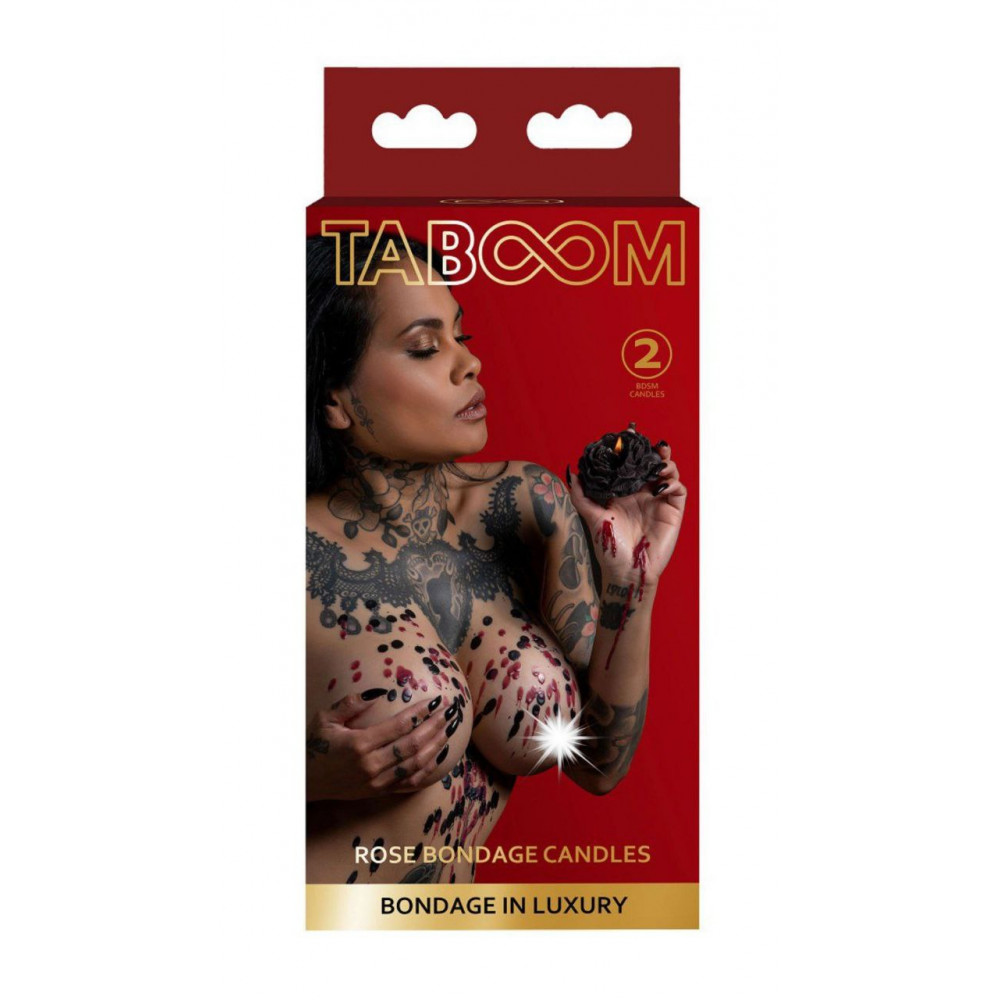 Різне - Свічки низькотемпературні БДСМ Taboom Bondage in Luxury у вигляді троянди, 2 шт.