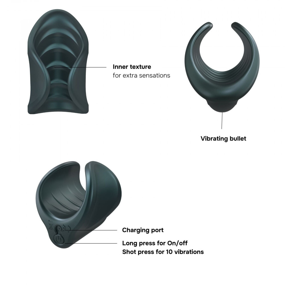 Мастурбаторы с вибрацией - Мастурбатор Manwan STARTER, отлично для пар, регулируемое сжатие, виброминет 1