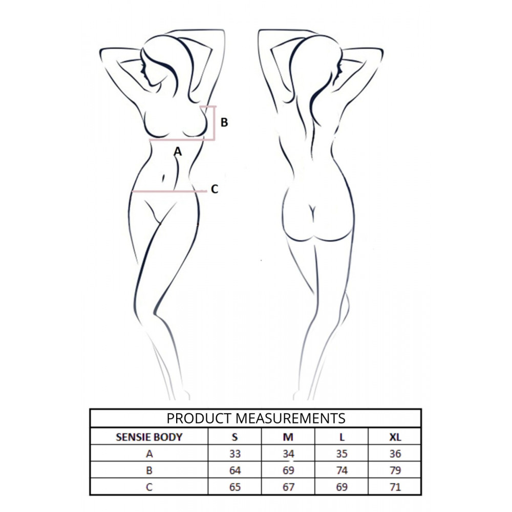 Женское эротическое белье - Боди Passion SENSIE BODY coral XL 6