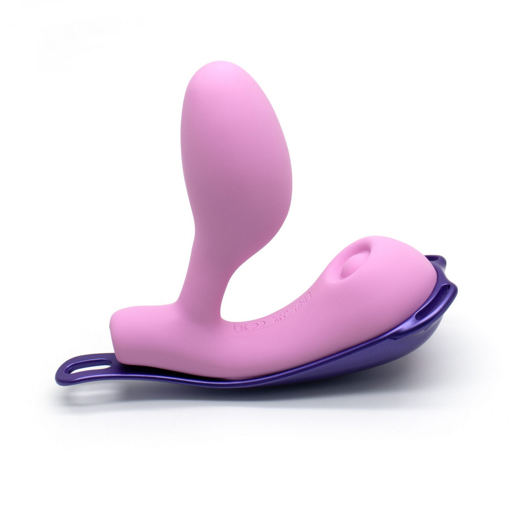 Виброяйцо - Виброяйцо под одежду KISSTOY Viosecret Pro, с пульсацией для клитора, трусики-стрепы в комплекте